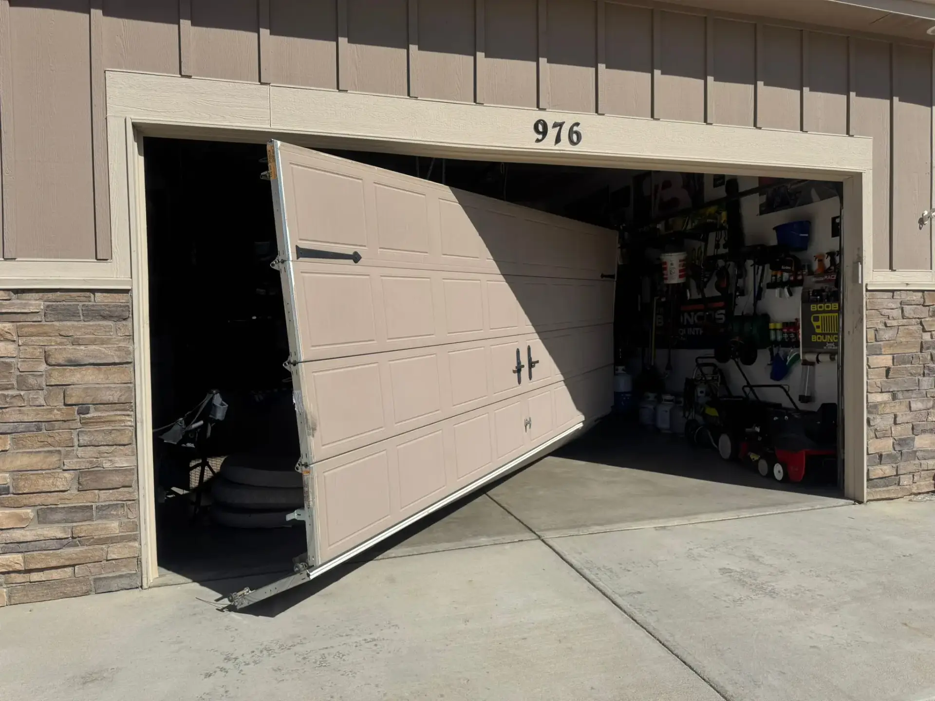 garage door off track repair